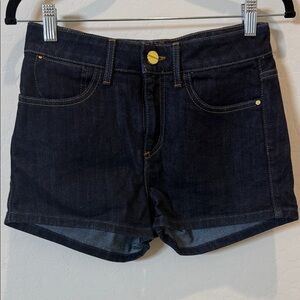 Guess Premium Dark Indigo Denim Shorts with Contrast Stitching